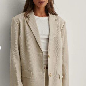NA-KD Oversized Twill Blazer - Beige - Size 32 (XS)
